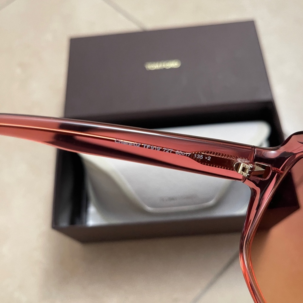 NIB Tom Ford Pink Clear Sunglasses Full Inclusion - Picture 5 of 5